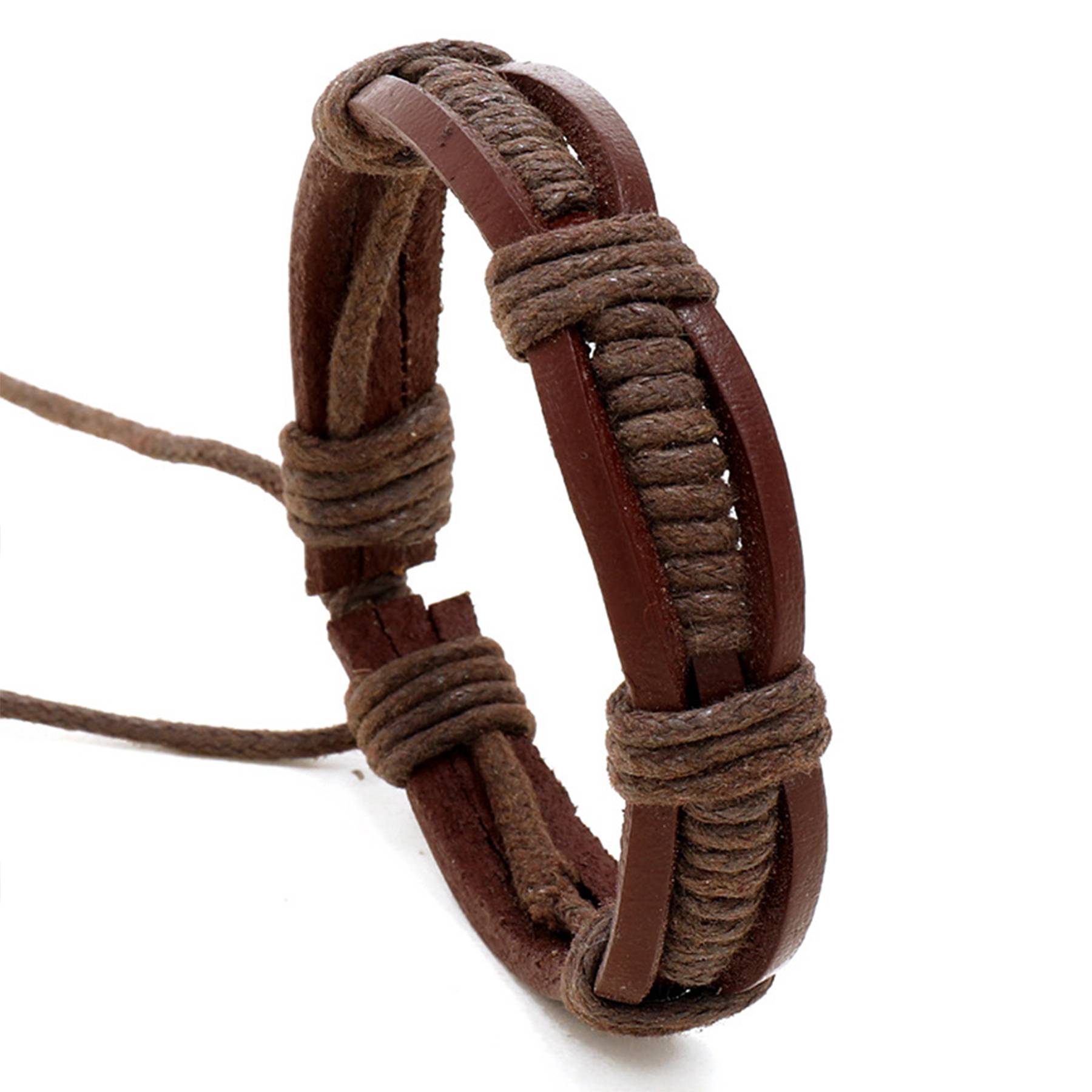 PU Simple hand-woven men's bracelets 3