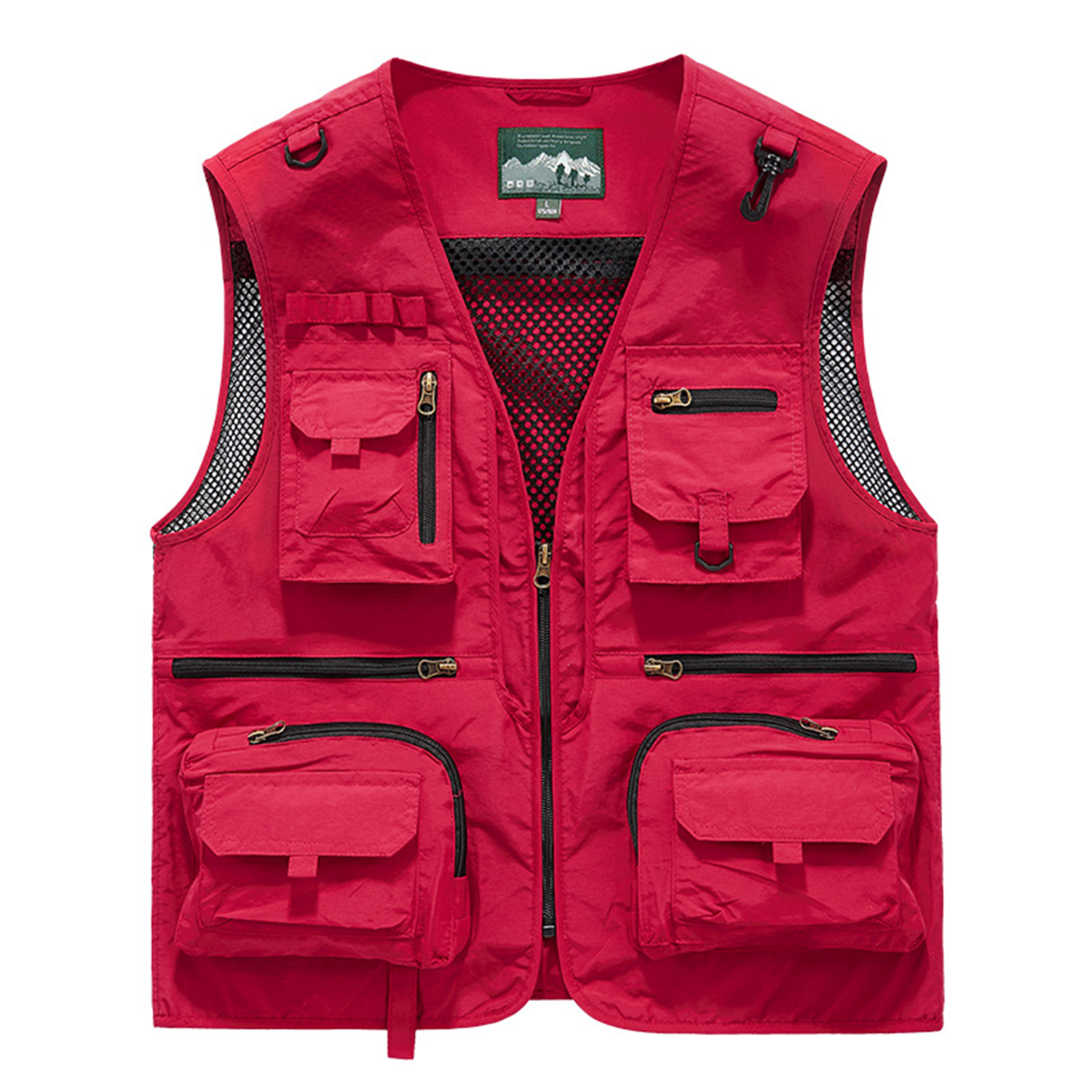 Men's Solid Sleeveless Jacket W/ Multi Pocket 5