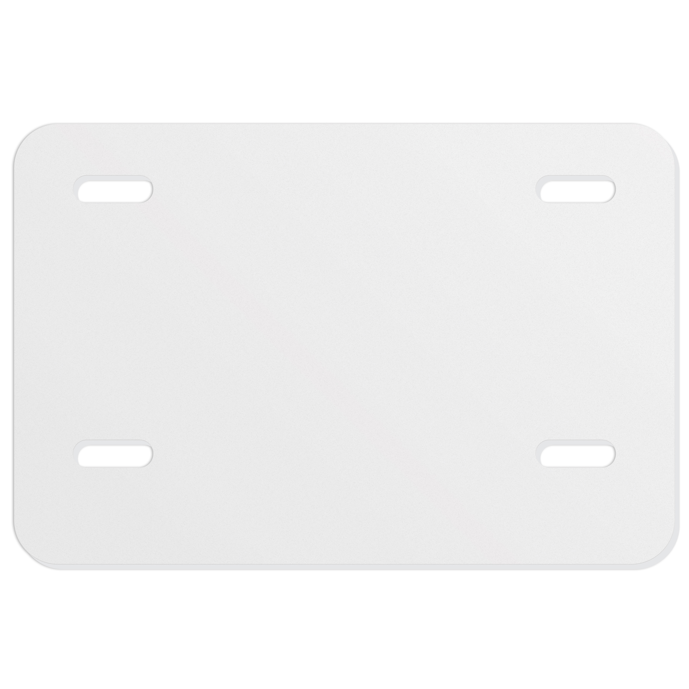 Motorcycle License Plate .055 White Styrene (5"x7.5"), Spot Colour Imprint