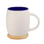 Hearth Ceramic Mug FSC®100% Wood Lid/Coaster 15oz 63