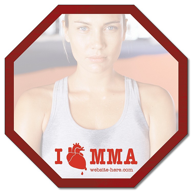 Mini Memo Board Shape - 5x5 Laminated - OCTAGON - 14 pt., custom desk accessory with logo imprint 3