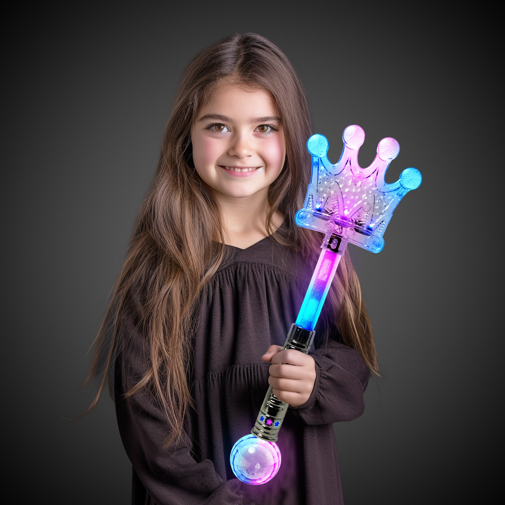 LED Silver Crown Wand