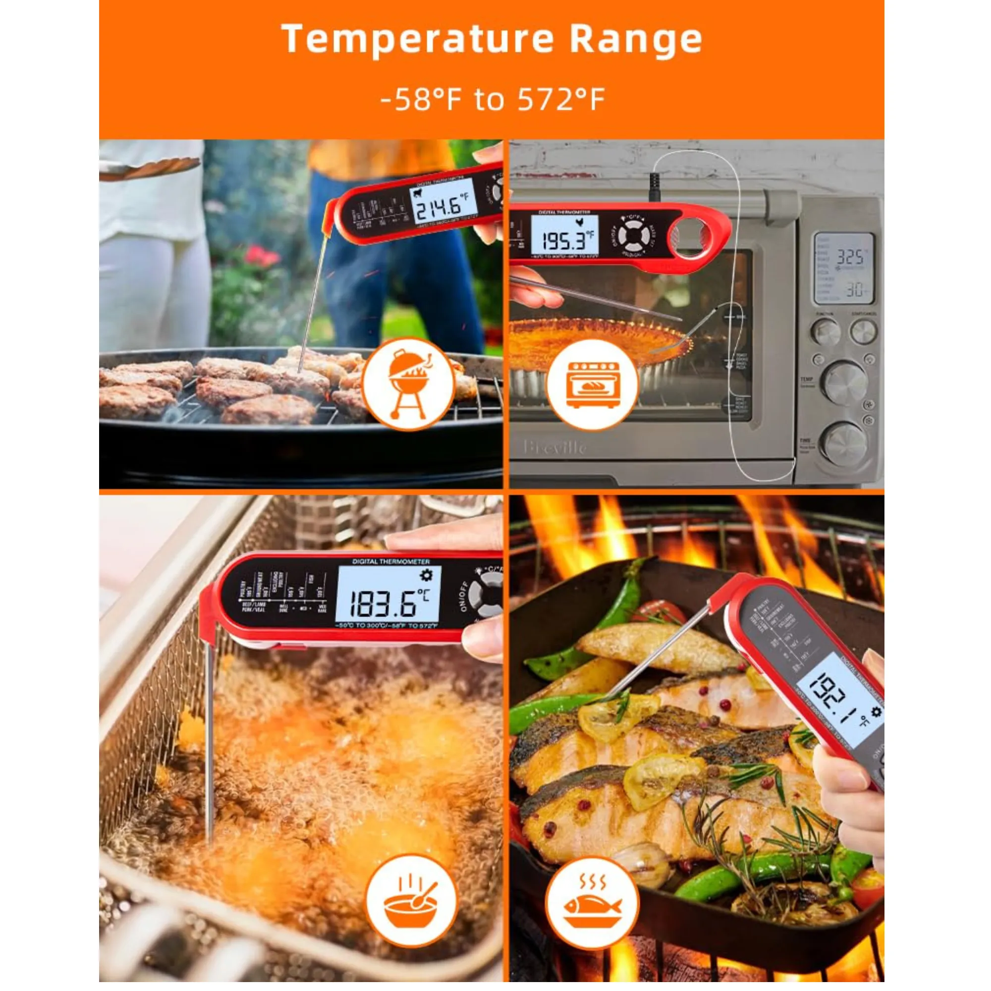 Anti-scorching Barbecue Precision Thermometer Free Shipping 5