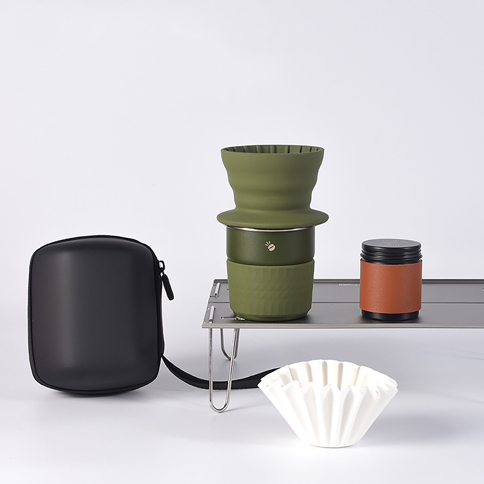 Portable Pour-Over Coffee Set with Stainless Steel Cup 1