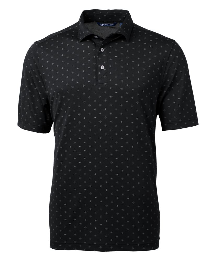 Virtue Eco Pique Tile Print Recycled Mens Big & Tall Polo Big & Tall