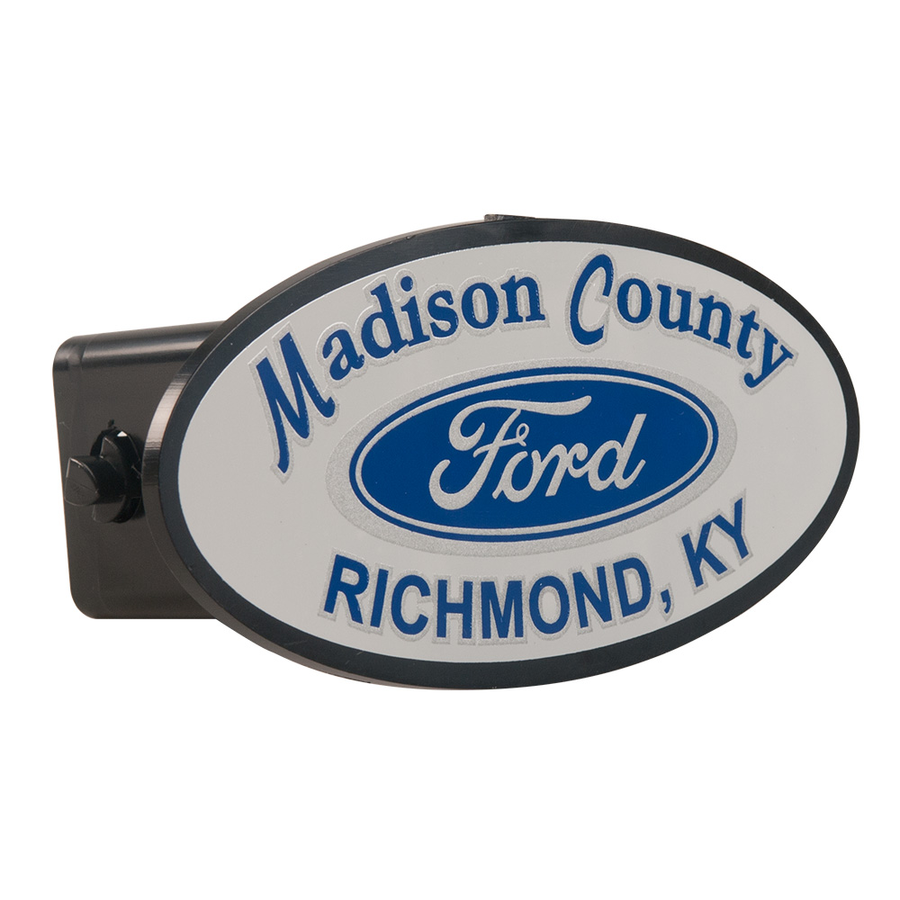 5" x 3 1/4" Oval Hitch Cover, Full Color Laminated Decal 4
