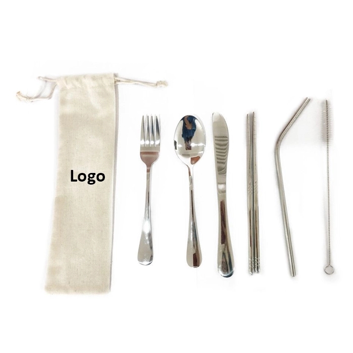 Stainless Steel Kids Utensils with straw 2