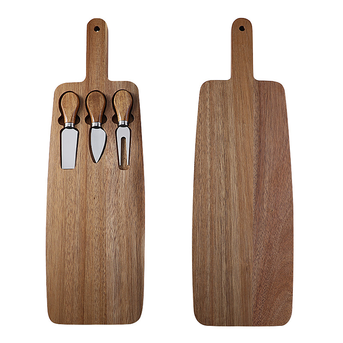 Premium Wooden Cheese Board Set With Knives 3