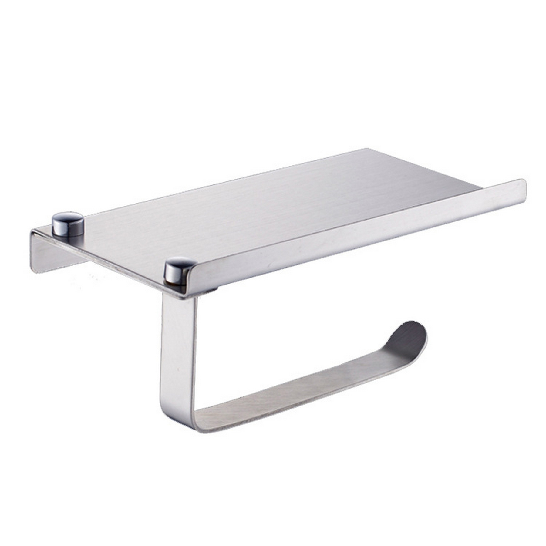 Stainless Steel Toilet Paper Roll Holder With Shelf 10