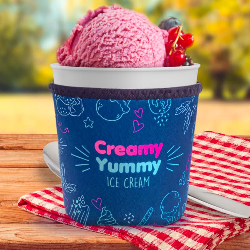 Full Color Neoprene Ice Cream Pint Sleeves 3