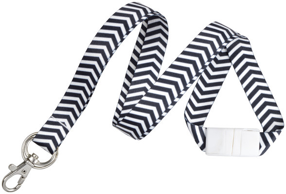 Zig-Zag Breakaway Lanyard (Black) 1