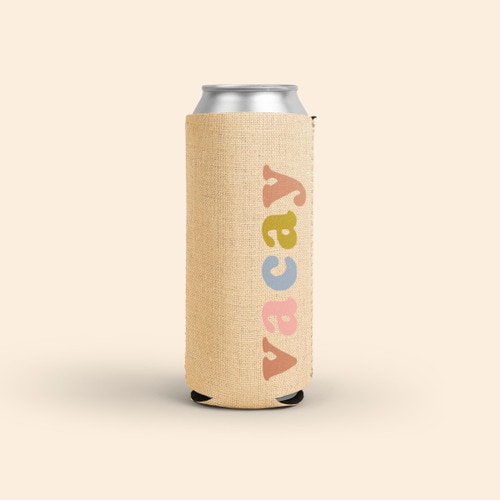 24 Oz. Kolder Kaddy - Burlap Neoprene, custom koozie with logo imprint 2