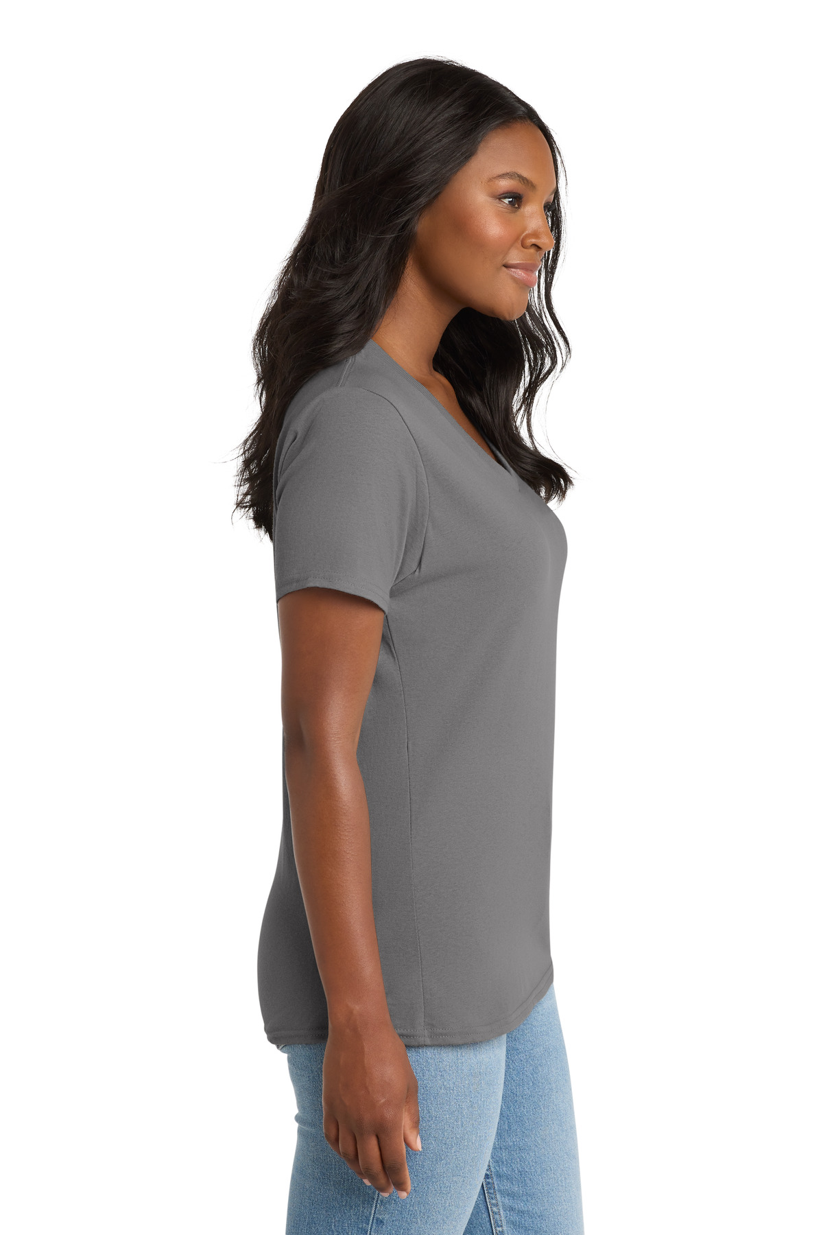 Port & Co Women's Core Cotton V-Neck Tee. LPC54V 109