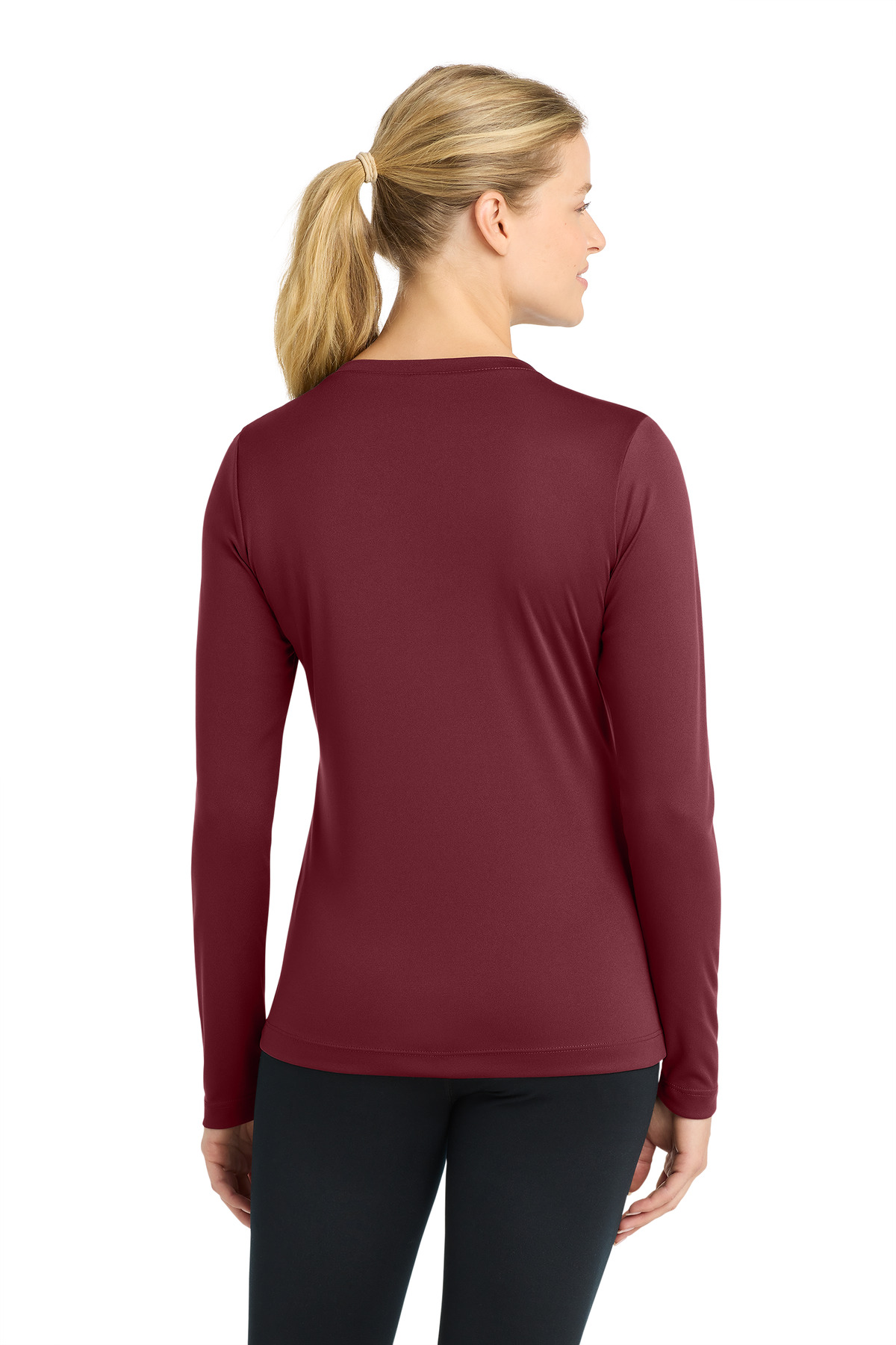 Sport-Tek Women's Long Sleeve PosiCharge Competitor V-Neck Tee. LST353LS 100