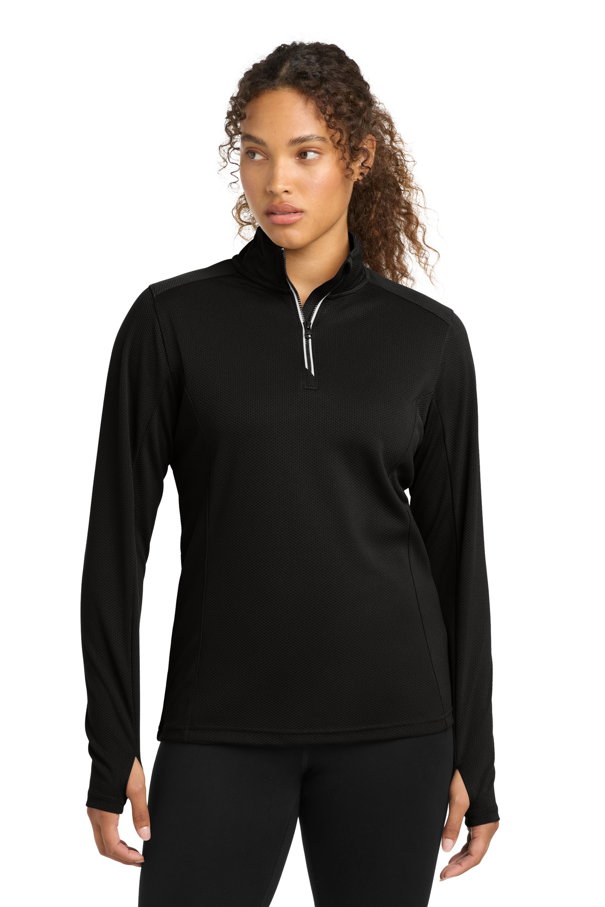 Sport-Tek Women's Sport-Wick Textured 1/4-Zip Pullover. LST860 25