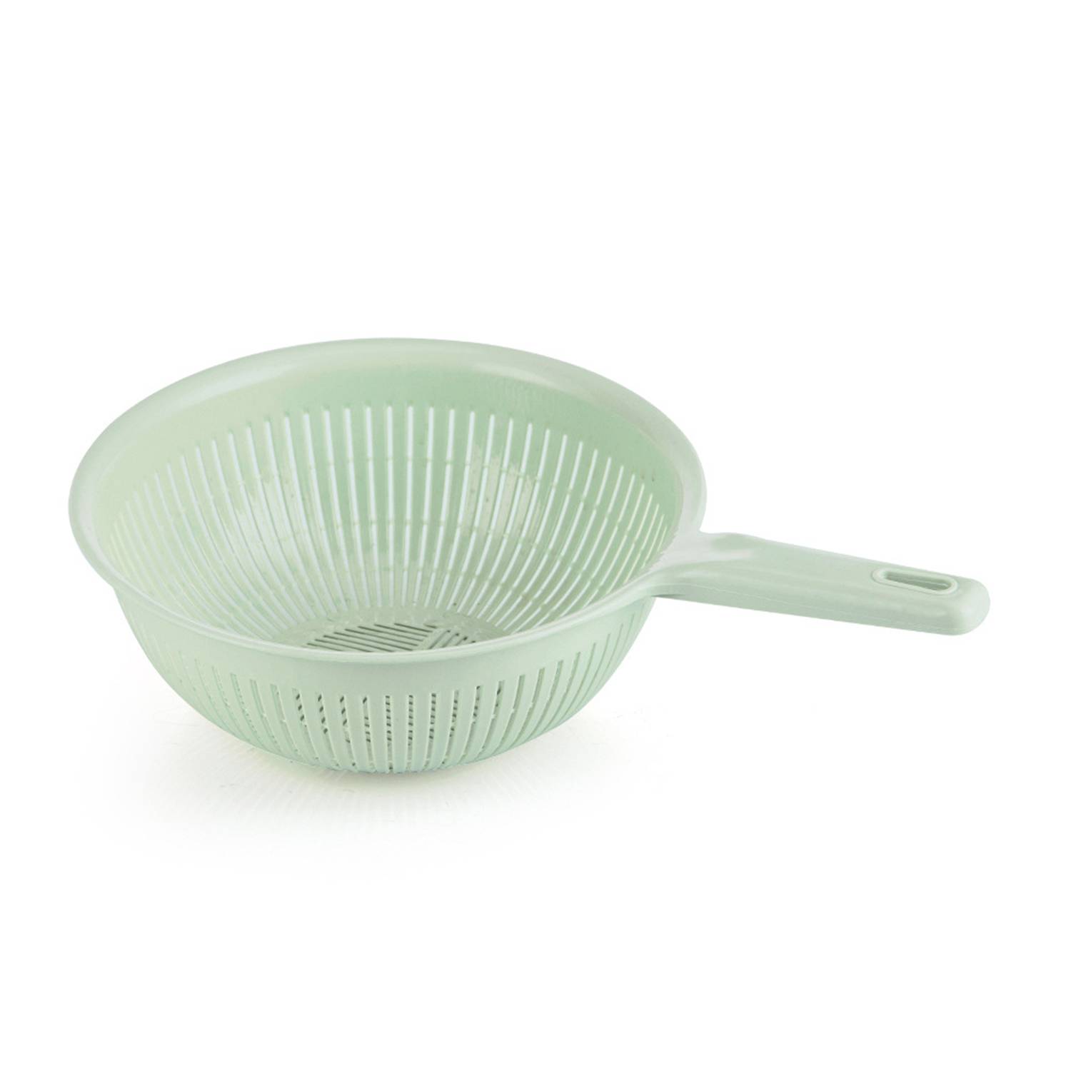 Plastic Round Hollowed Out Dishwashing Basket with Handle 9