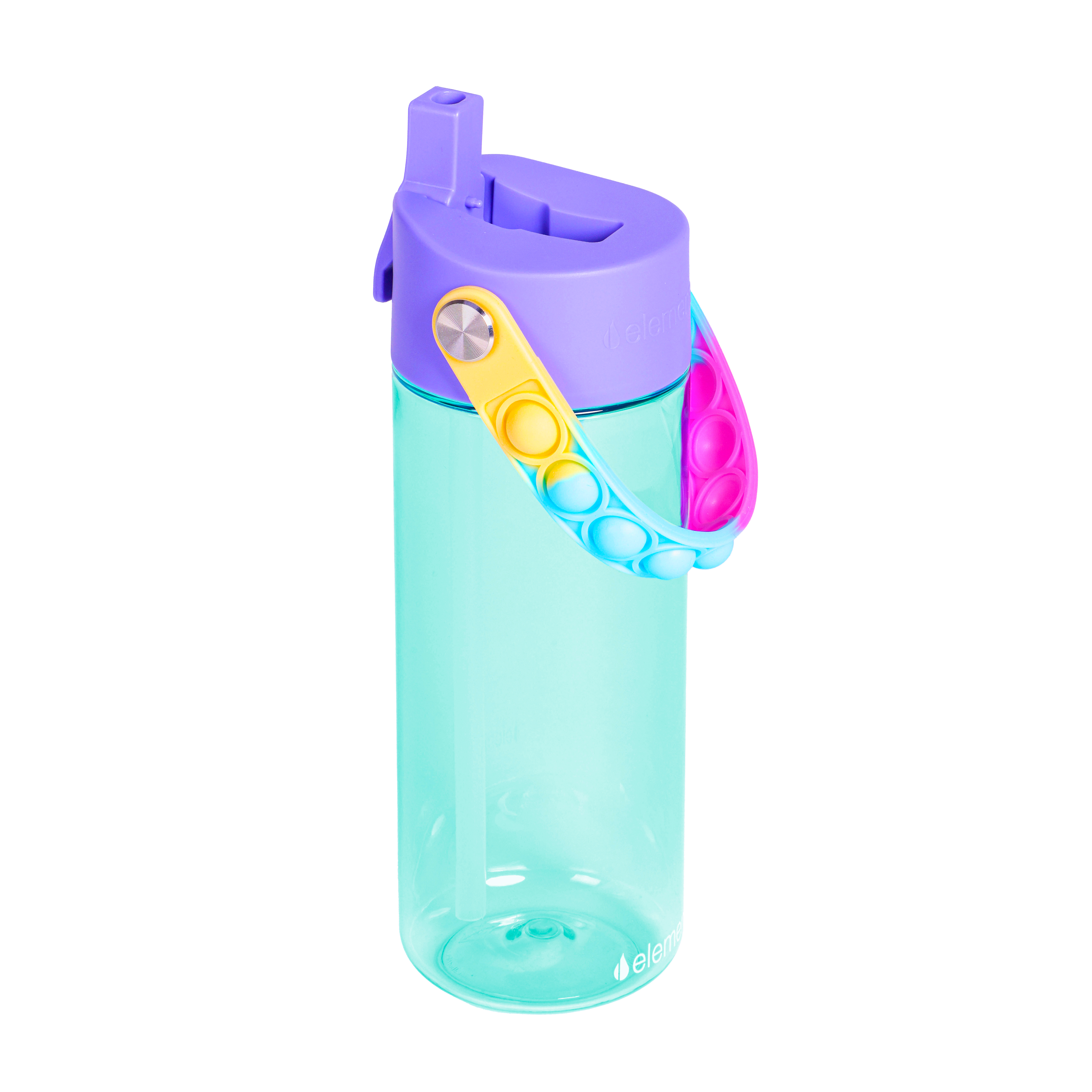 Elemental® Splash Pop Fidget 18oz Tritan Water Bottle - with Drinking Spout and Straw 3