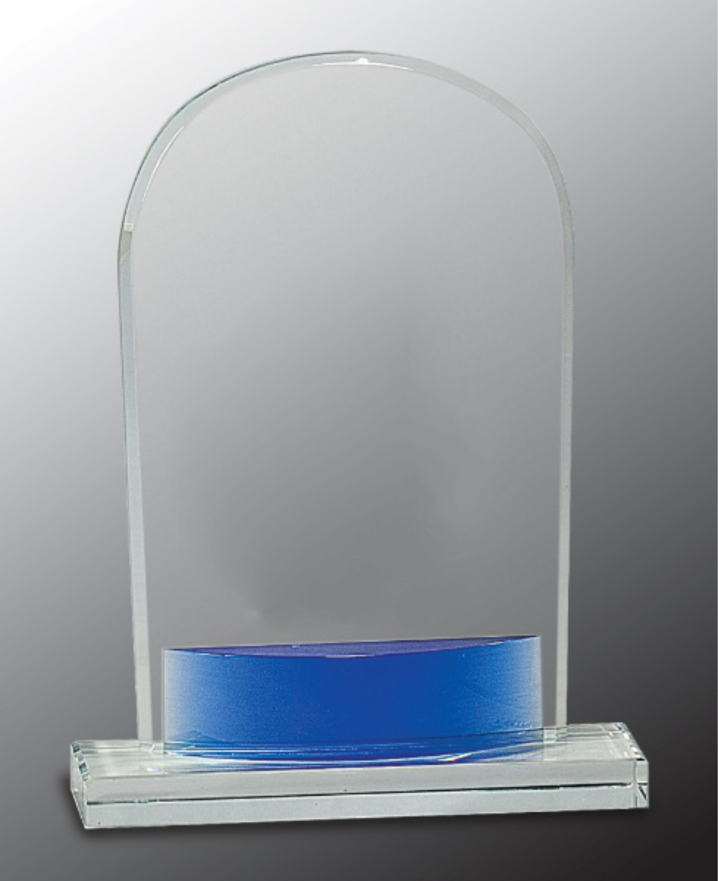 8 1/2" Crystal Arch with Blue Accent Award 2