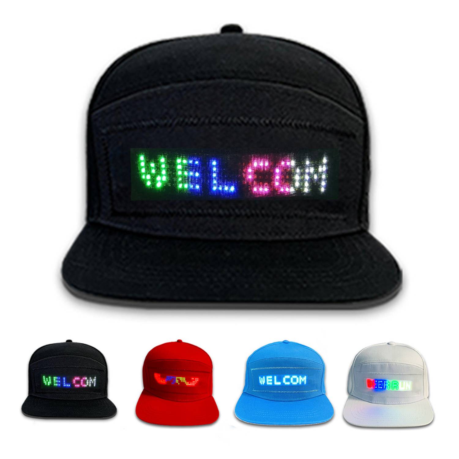 Multicolor LED Scrolling Display Hat 5