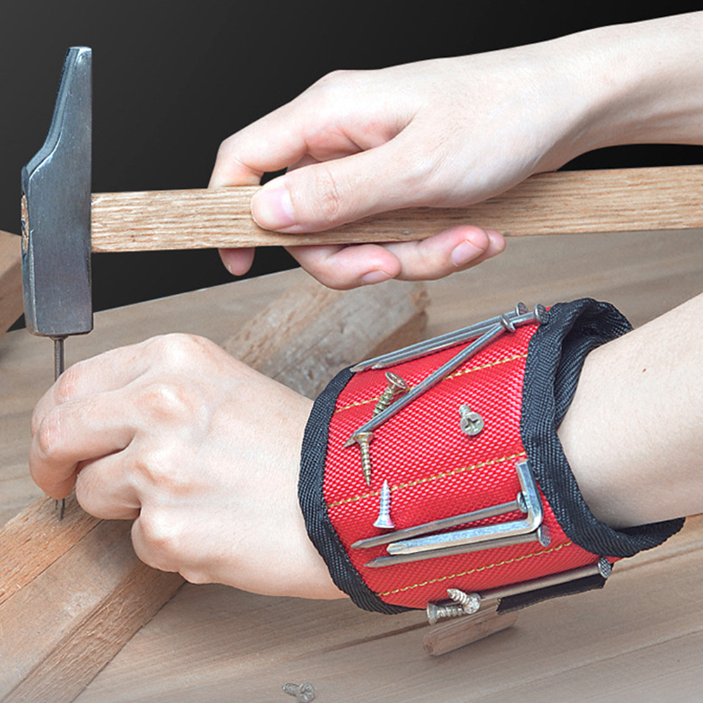 Magnetic Electrician Woodworking Velcro Wrist Strap 5