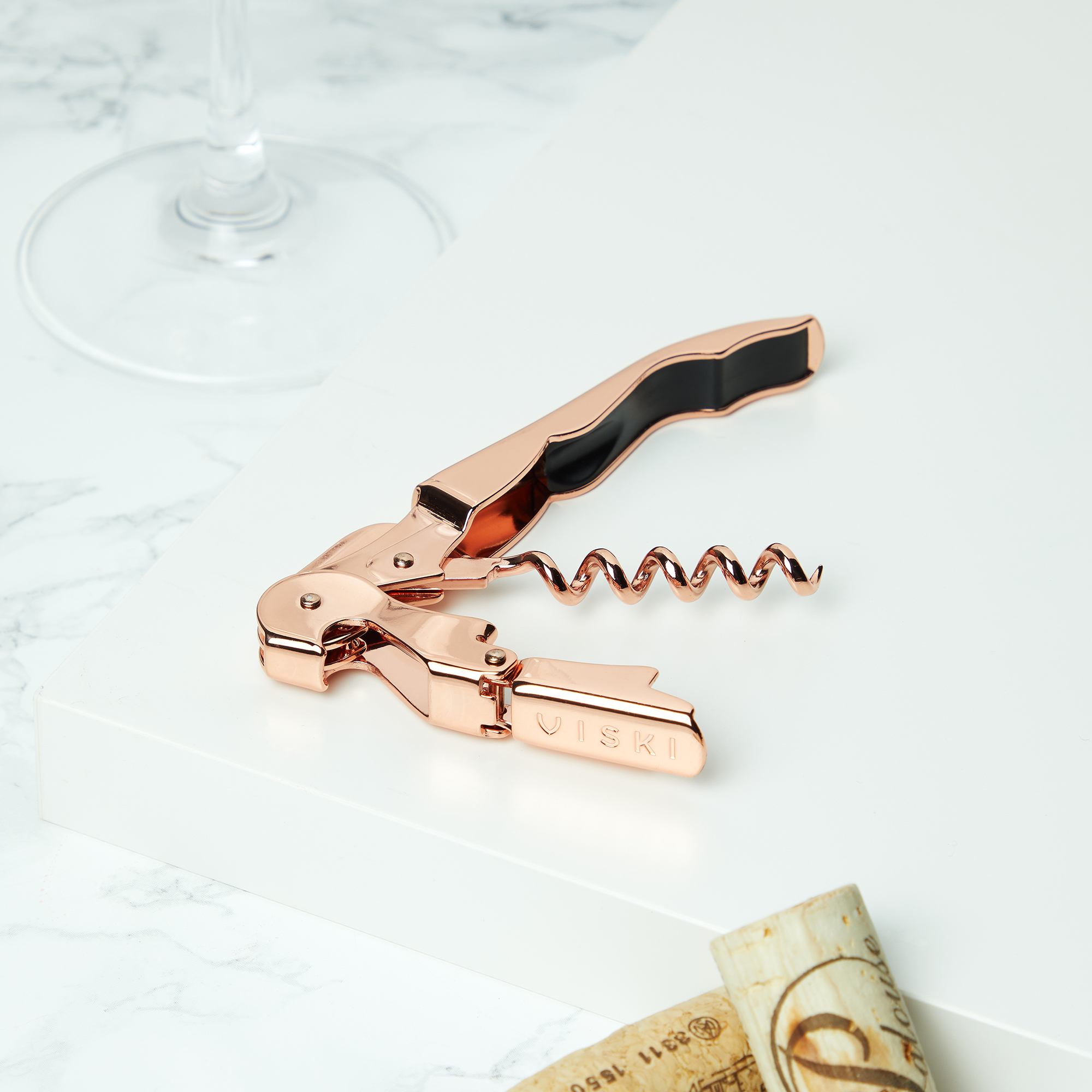 Viski® Signature Double Hinged Corkscrew 17