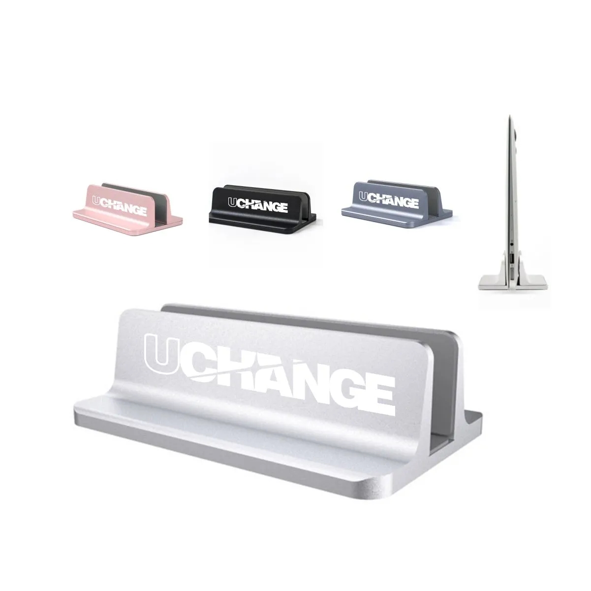 Aluminum Vertical Laptop Stand For Space Saving Desk 6