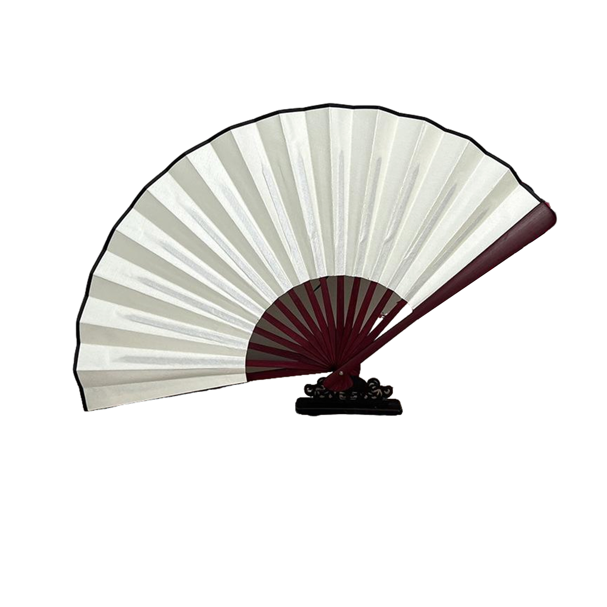 Bamboo Cloth Folding Hand Fan 23" Width Two Side Print 5