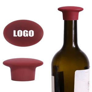 Elegant Oval Panel Silicone Bottle Cap Wine Stopper Cork 2