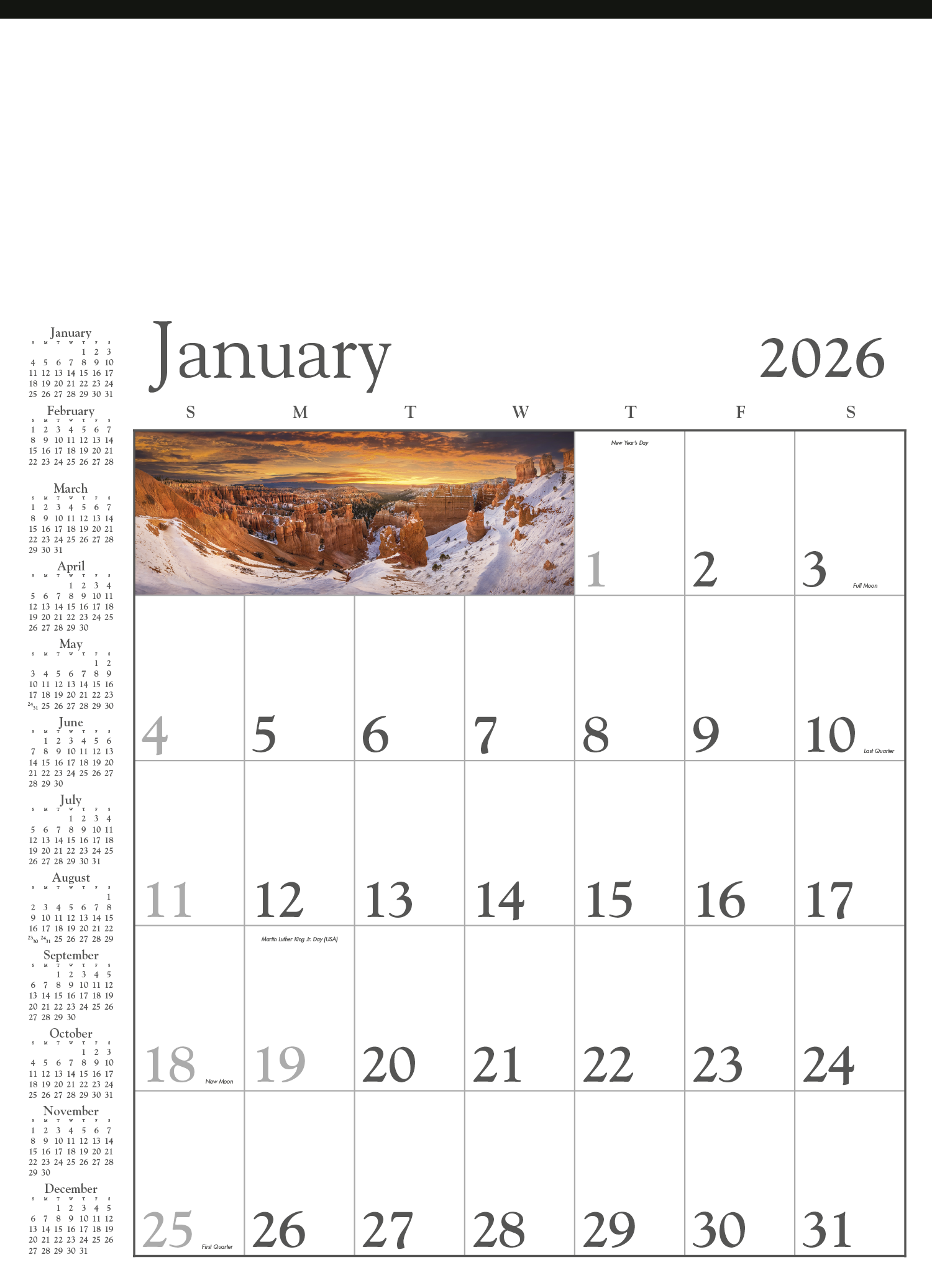 Triumph® Calendars Decorator Memo (White) Calendar 9