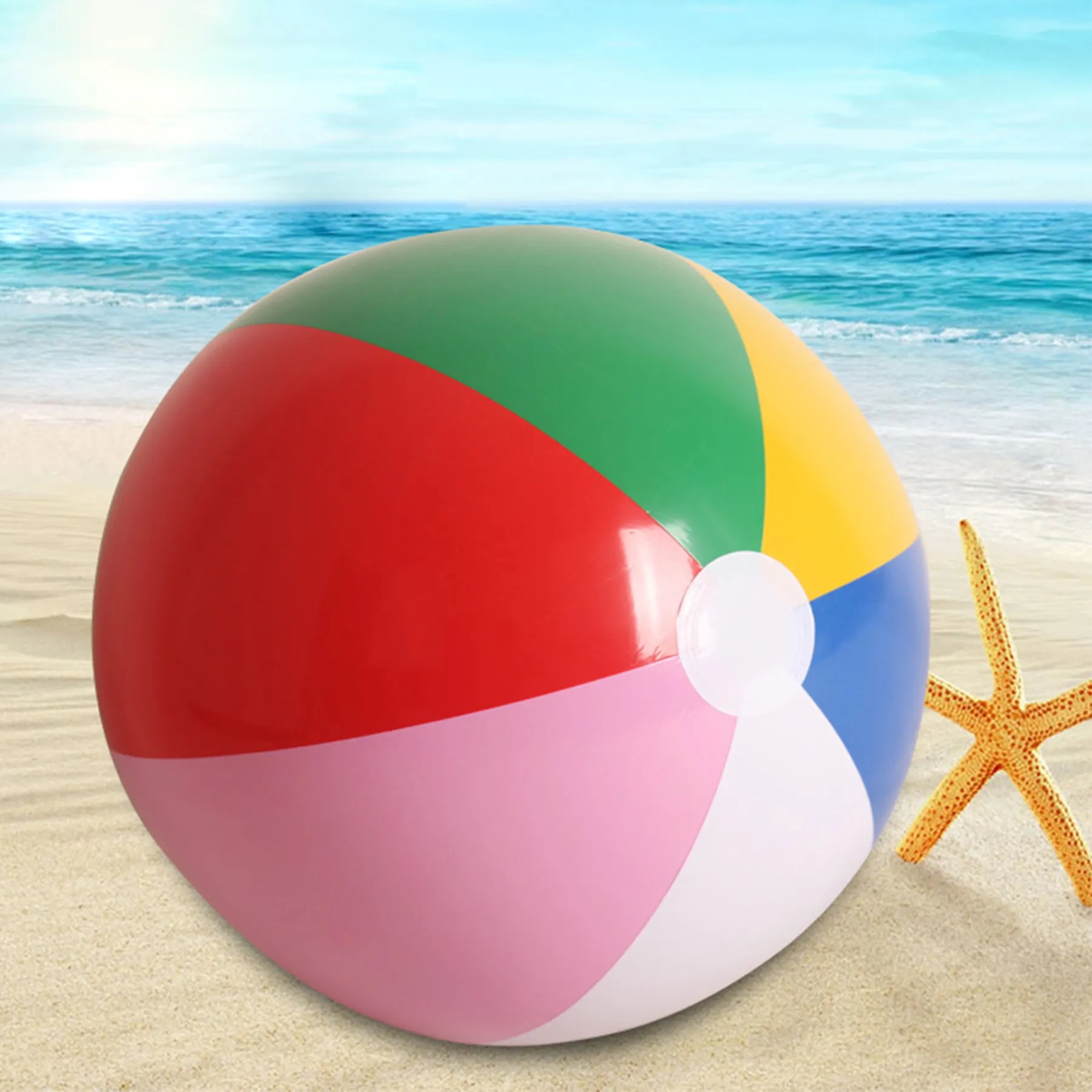 11" Inflatable Beach Ball With 6 Panels