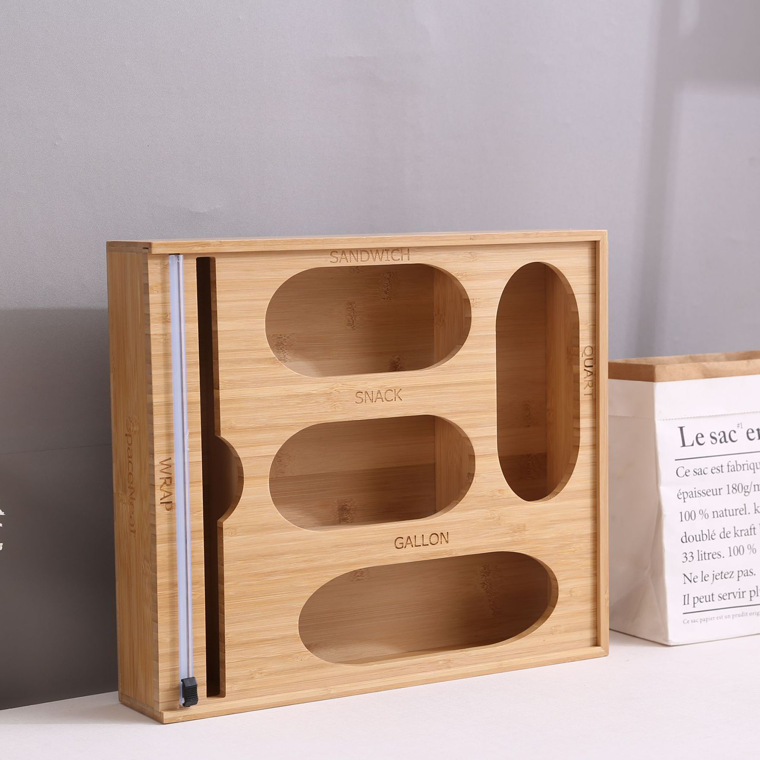 Bamboo Wrap Organizer with Cutter 4