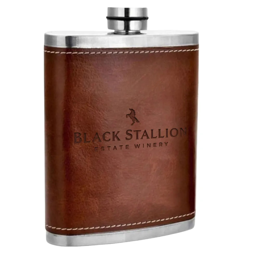 Stainless Steel Leather Hybrid Flask 4
