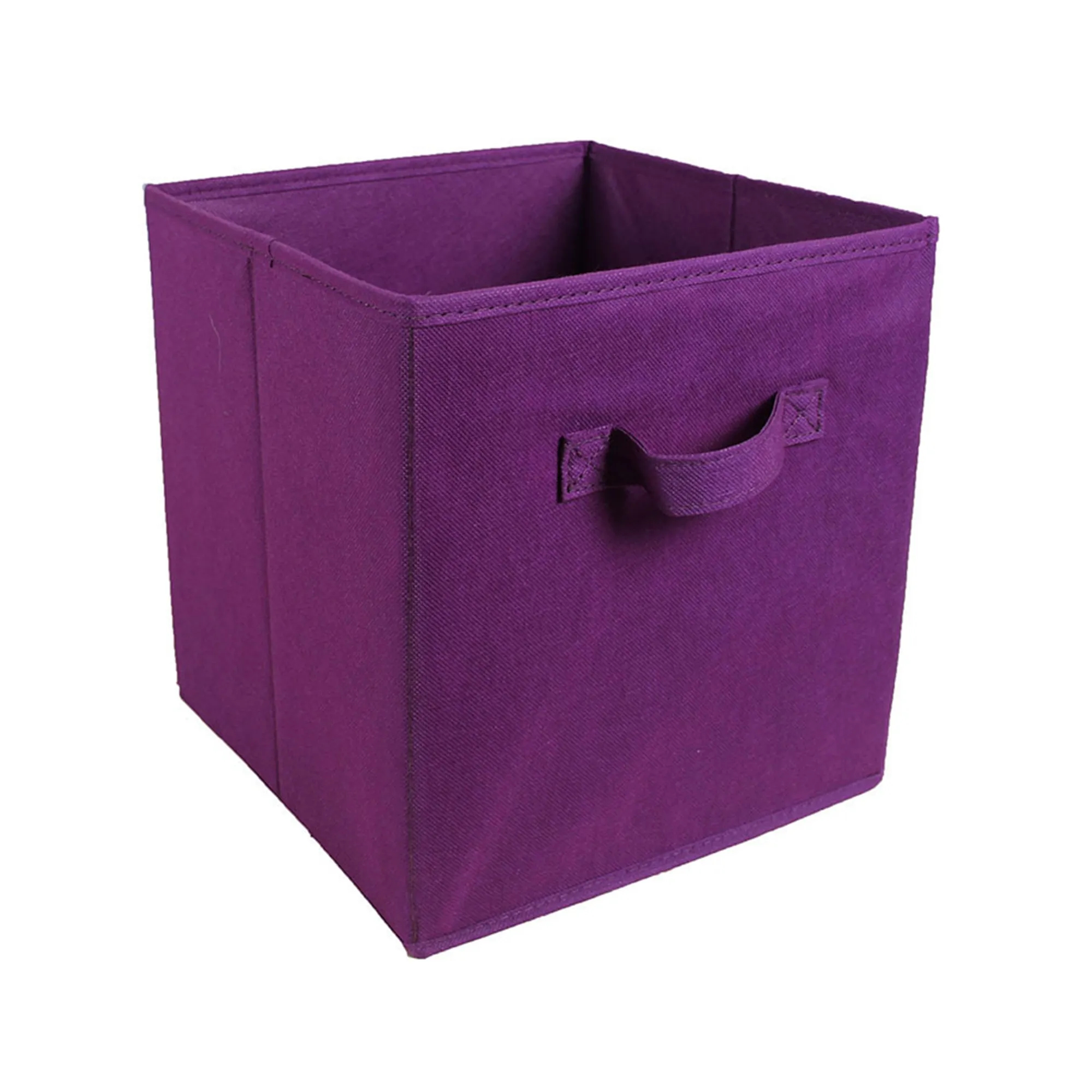 MOQ50 11" Square Non-Woven Folding Storage Box With Handle 6