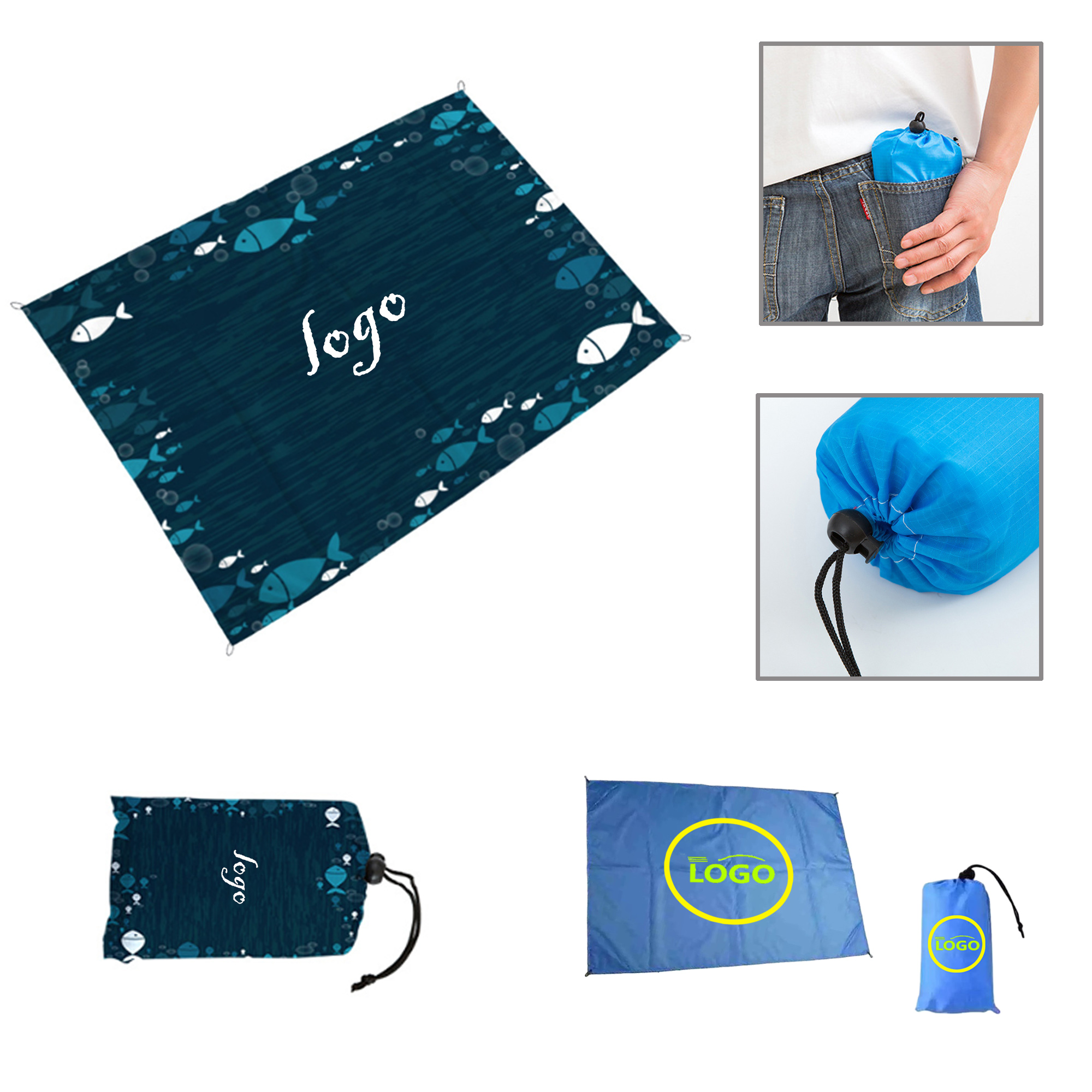 MOQ100 Compact Beach Picnic Blanket 2