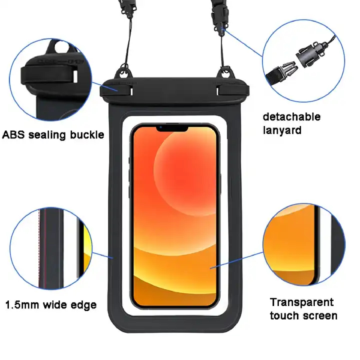 IPX8 Waterproof Phone Pouch with Lanyard 3