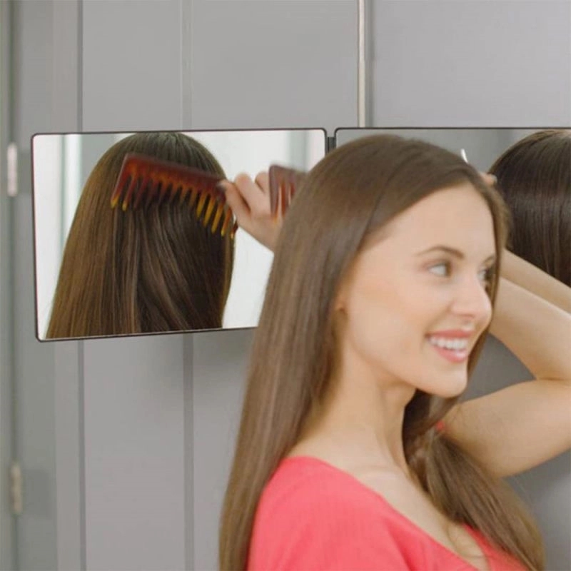 Trifold Mirror For Self Hair Cutting And Styling 1