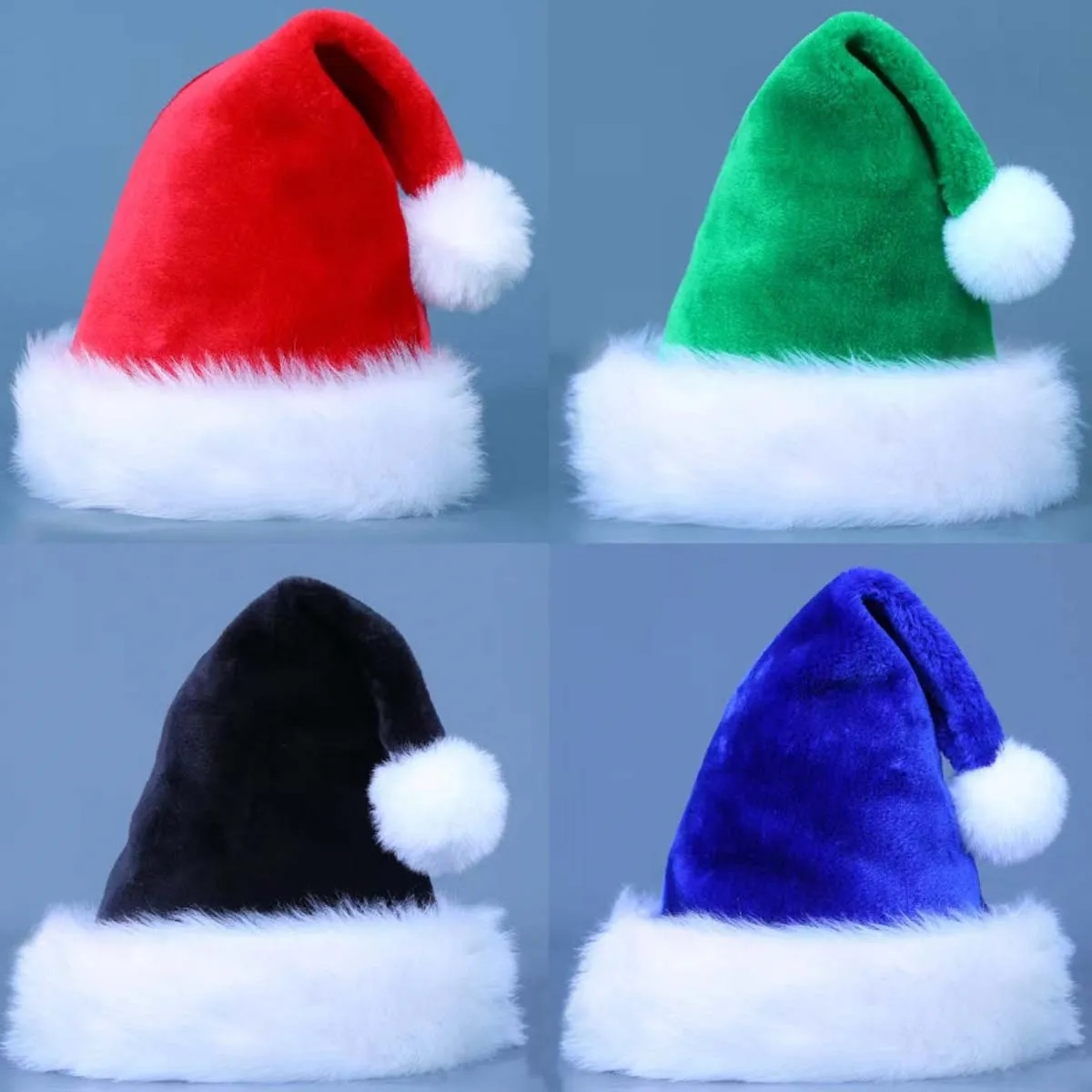 Santa Claus Costume Deluxe Plush Hat 1