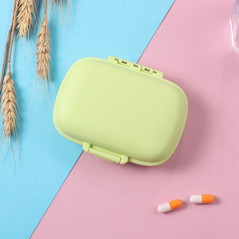 8 Compartments Wheat Straw Portable Daily Pill Organizer 9