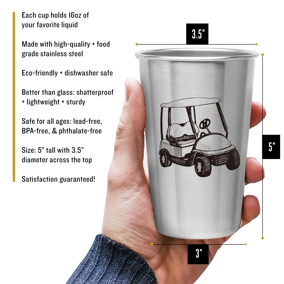 Stainless Steel Pint Cups 3