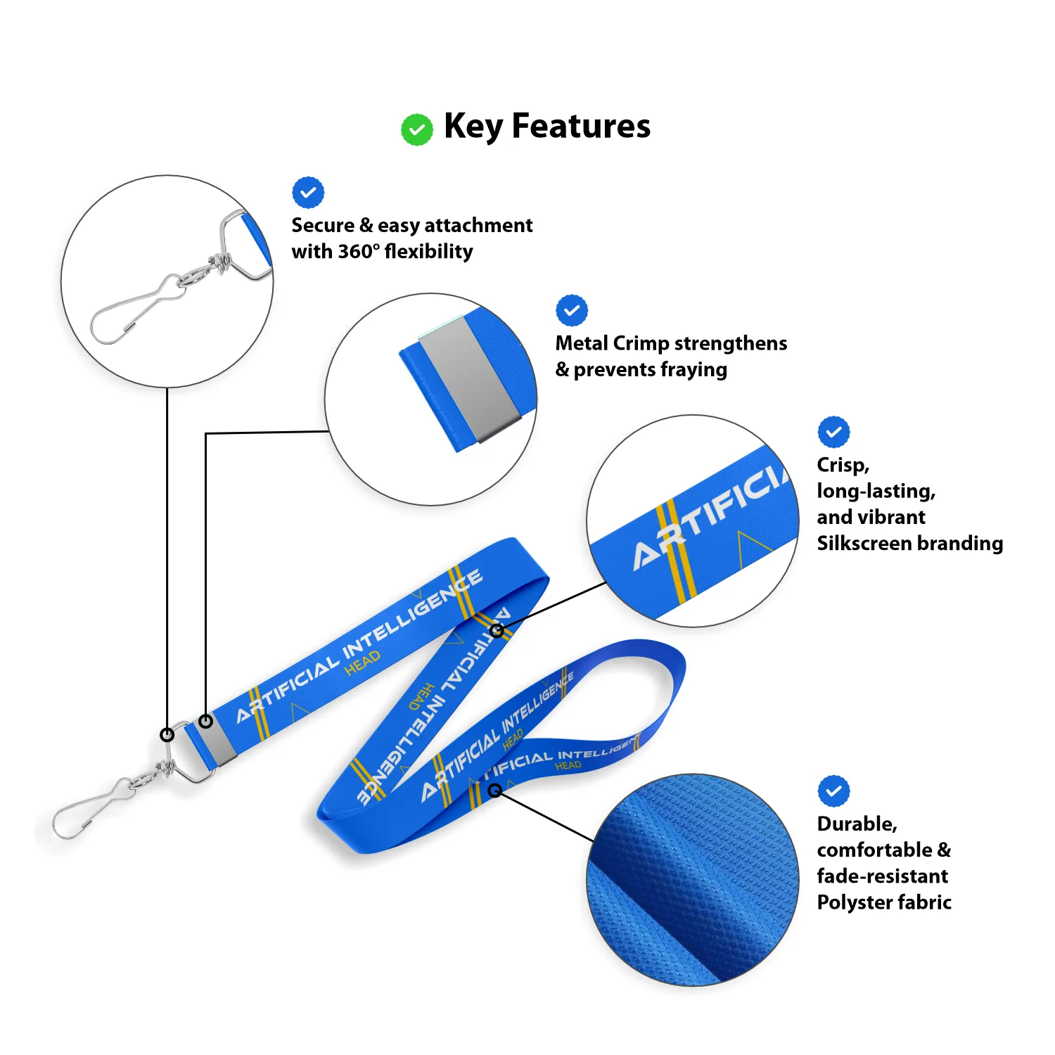 36" Custom Polyester Lanyard 3