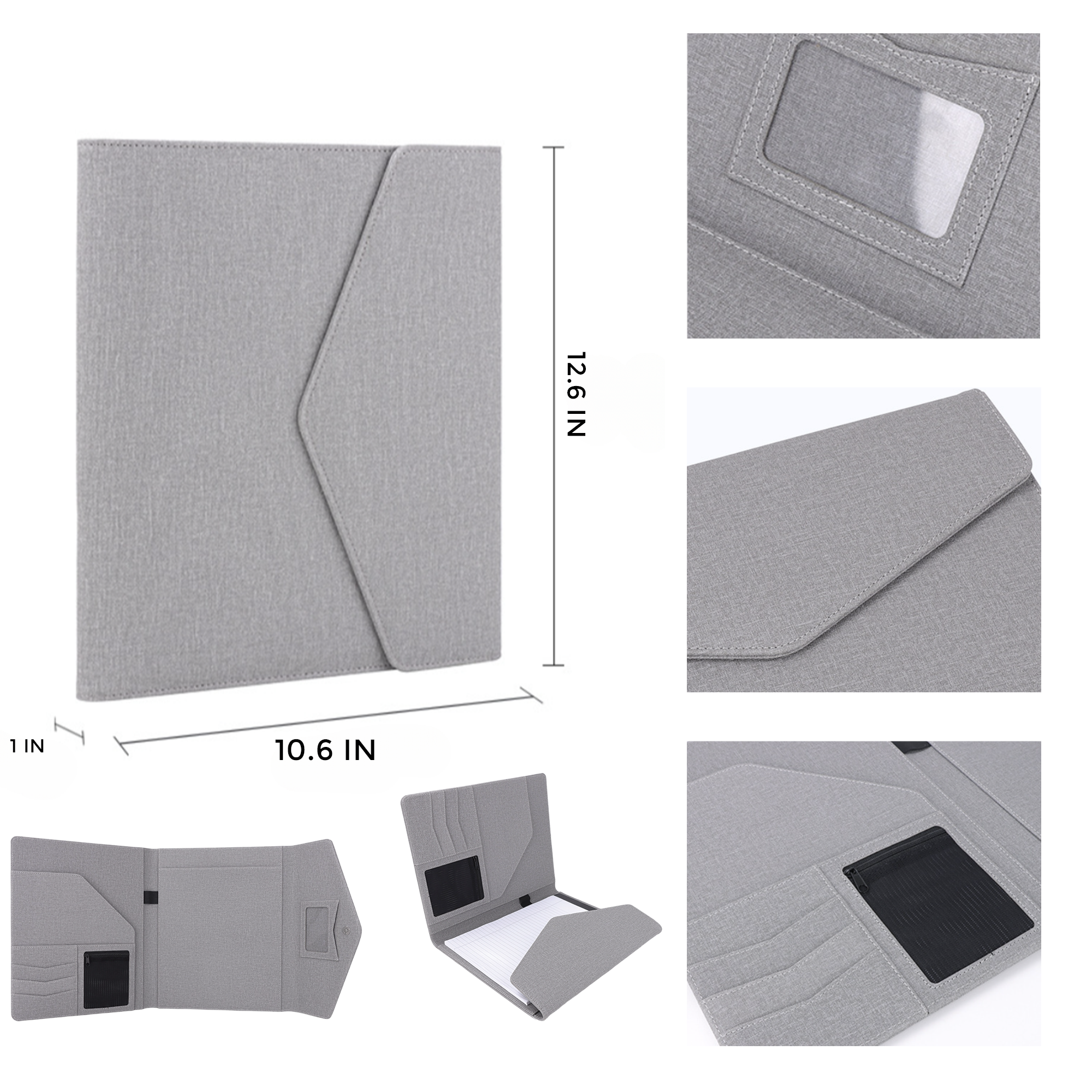 MOQ 10 PCS Spacious Textured Document Bag 1