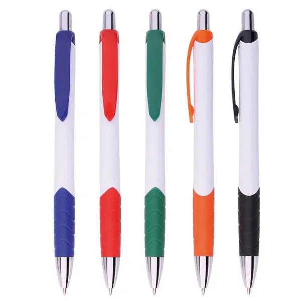 Custom Plunger Action Plastic Ballpoint Pens 4