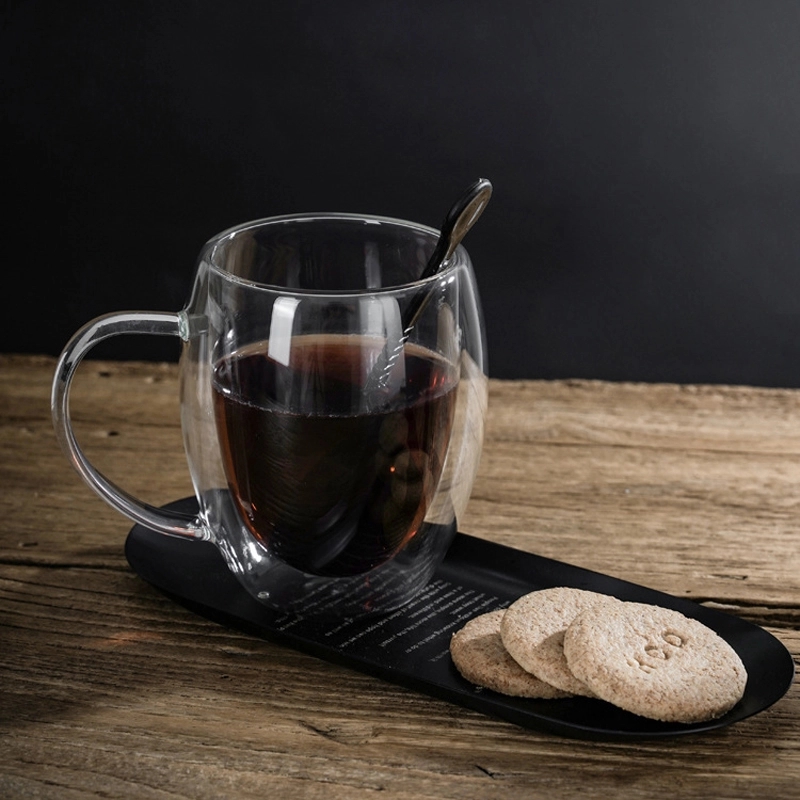 10 OZ Glass Tea Coffee Mug Office Drink Cup 5