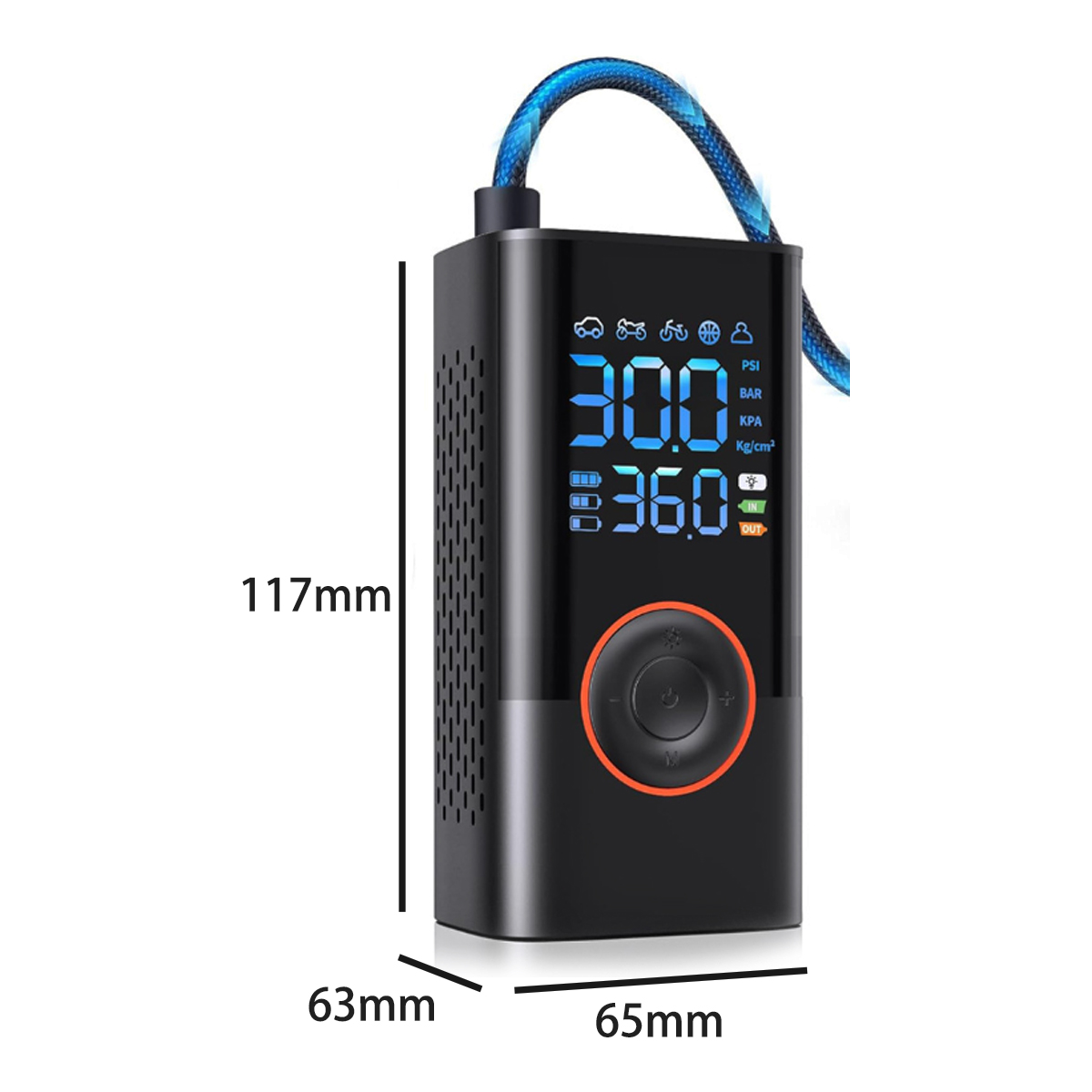 Portable Digital Tire Inflator Pump with USB Charging 9