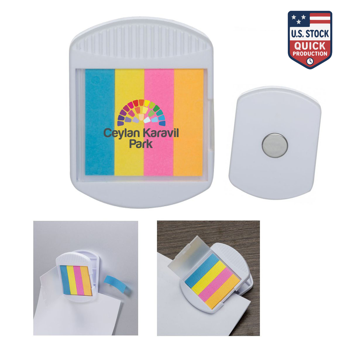 Magnetic Memo Clip with Adhesive Flags 3