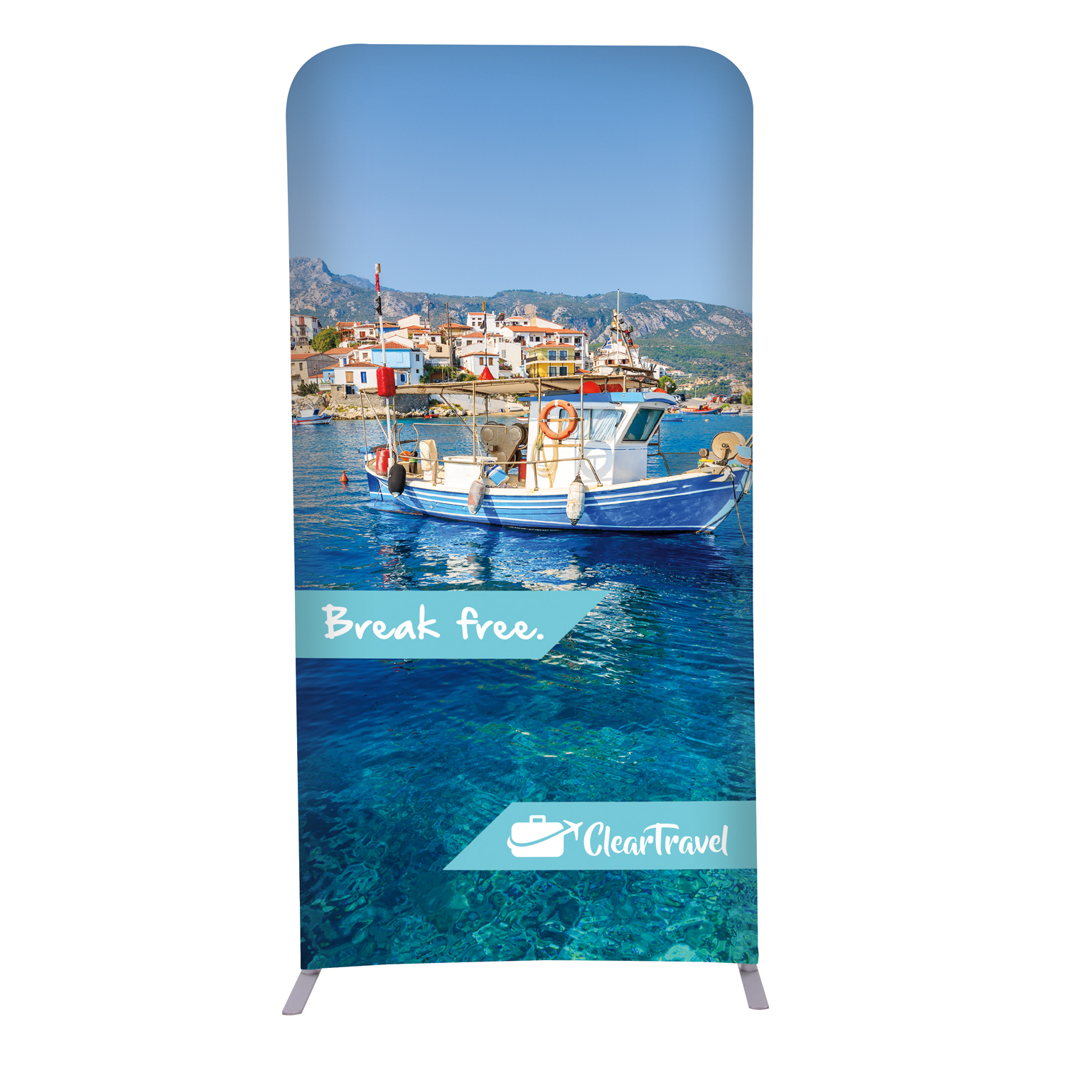 3'W x 72"H EuroFit™ Straight Wall Kit (Recycled Polyester Knit) 14