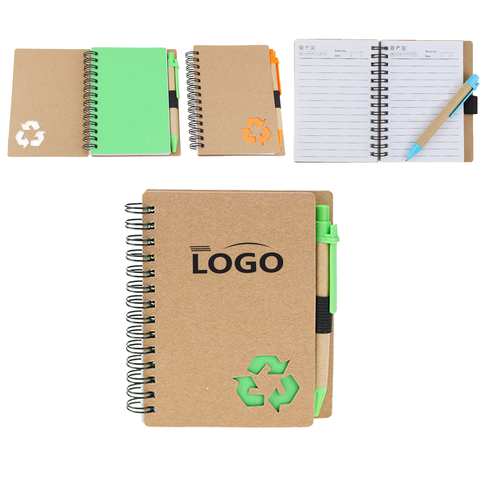 MOQ:50pcs Sustainable Travel Journal Pen Combo 1