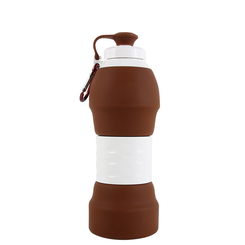 20oz Food Grade Silicone Folding Water Bottle 2