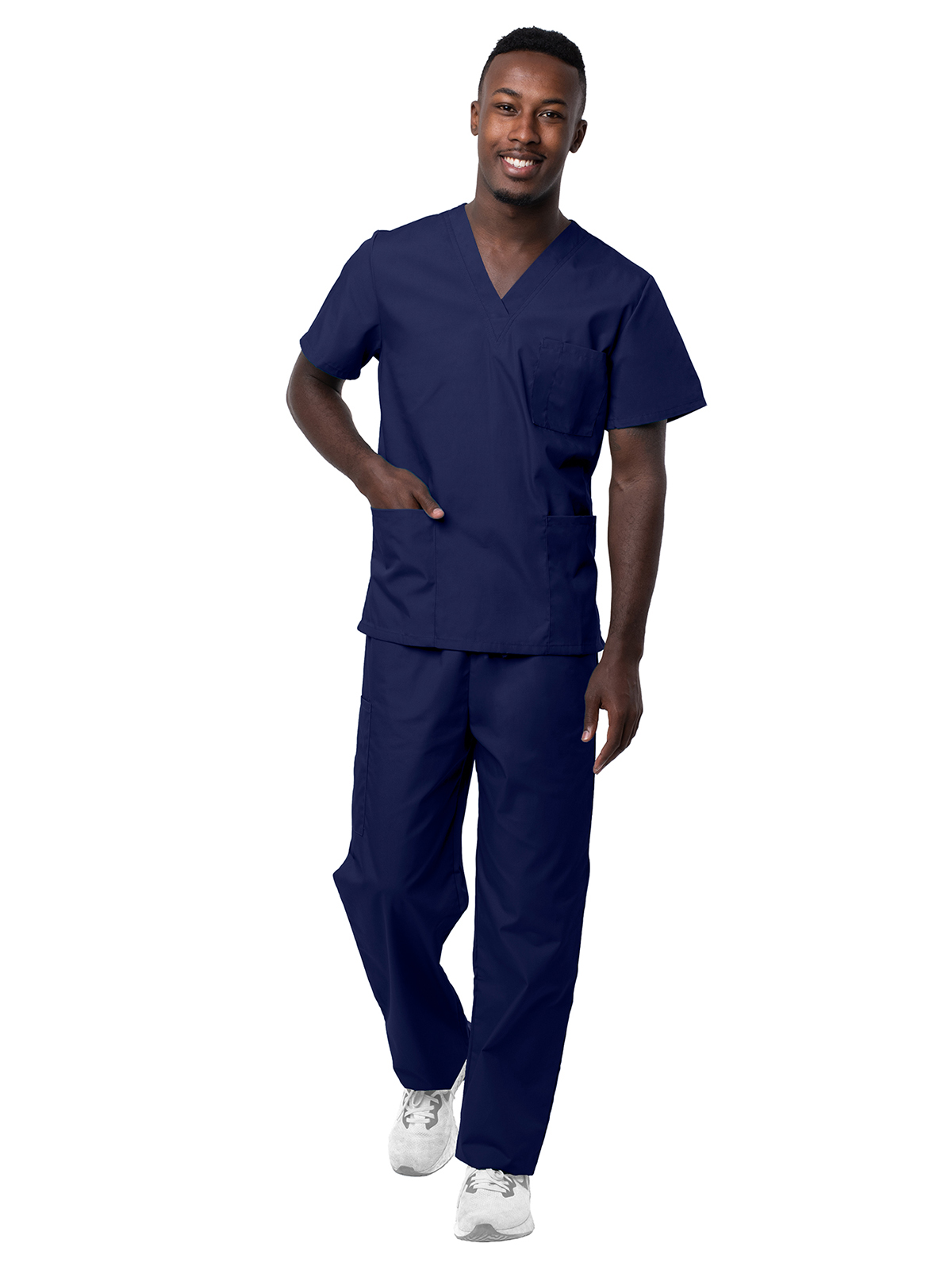 Adar - Sivvan - Unisex V-Neck Top Drawstring Pant Scrub Set 26