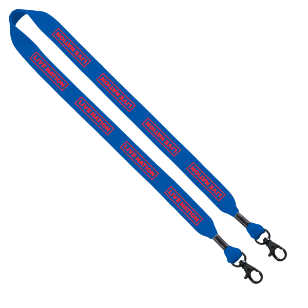 3/4" Cotton Double Lobster Clip Lanyard 15